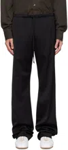 Dries Van Noten Black Drawstring Trousers In 900 Black