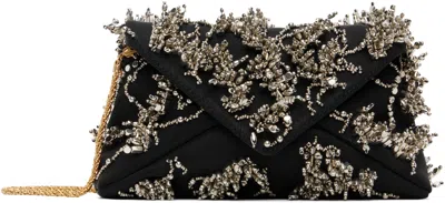 Dries Van Noten Black Embellished Envelope Bag In 900 Black