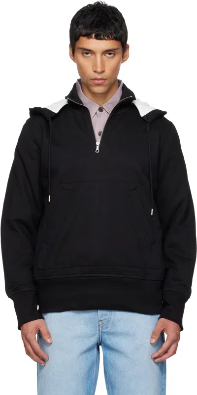 Dries Van Noten Black Half-zip Hoodie