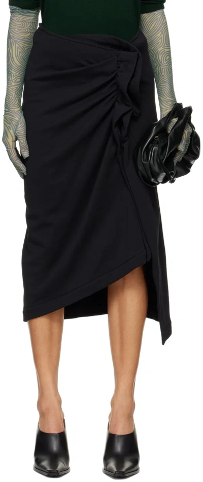 Dries Van Noten Black Hanam Midi Skirt In 900 Black