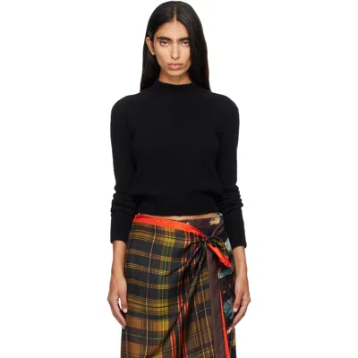 Dries Van Noten Black Knit Sweater In 900-black
