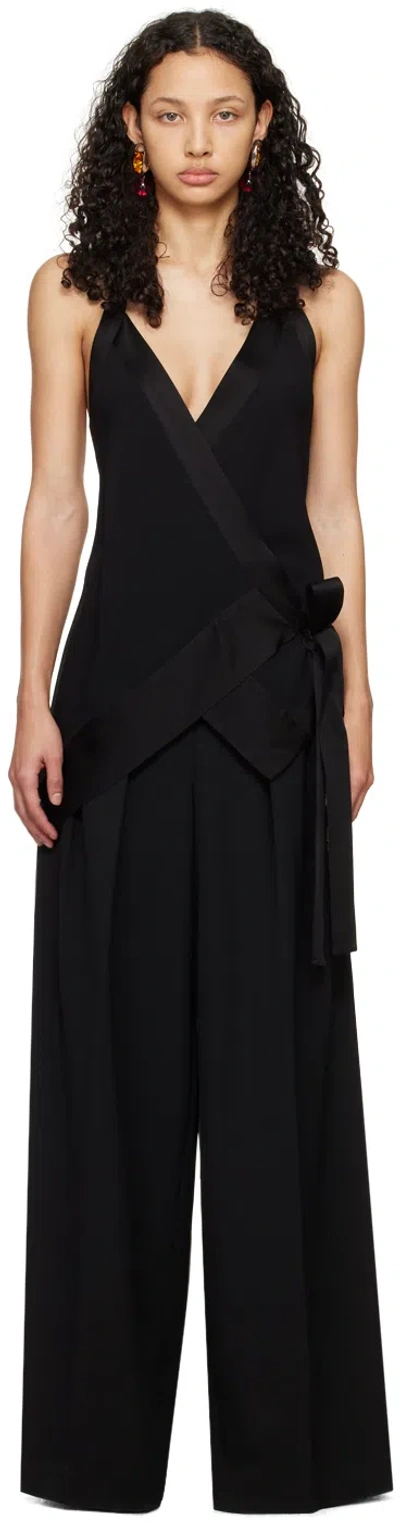 Dries Van Noten Black Knotted Tank Top In 900 Black