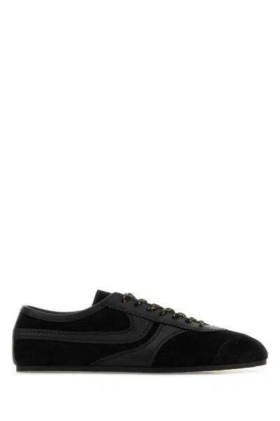 Dries Van Noten Black Lace Up Sneakers