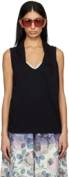 Dries Van Noten Black Layered Tank Top In 900 Black