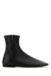 Dries Van Noten Leather Ankle Boots In Black