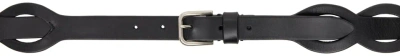 Dries Van Noten Black Leather Belt In 900 Black