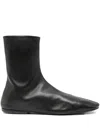Dries Van Noten Women Leather Ankle Boots In Black