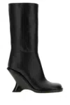 Dries Van Noten Curved Wedge Heel Boots Boots And Ankle Boots Black In Black