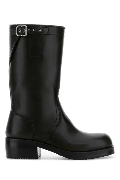 DRIES VAN NOTEN DRIES VAN NOTEN BLACK LEATHER BOOTS