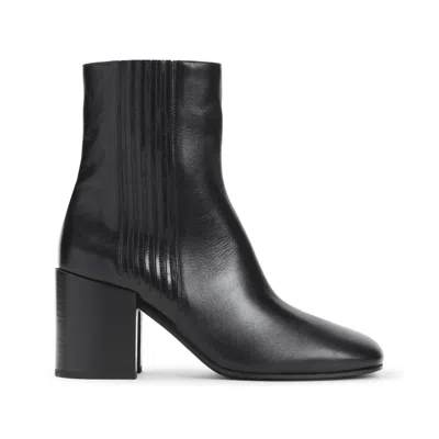 Dries Van Noten 70 Leather Ankle Boots In Black