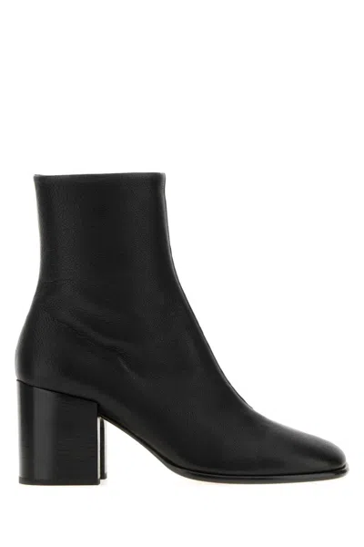 Dries Van Noten Leather Block-heel Boot In Black