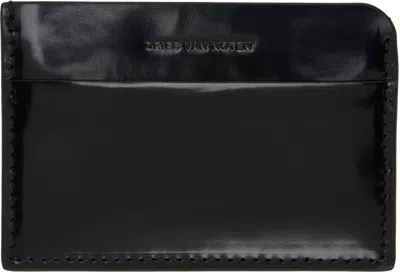 DRIES VAN NOTEN BLACK LEATHER CARD HOLDER