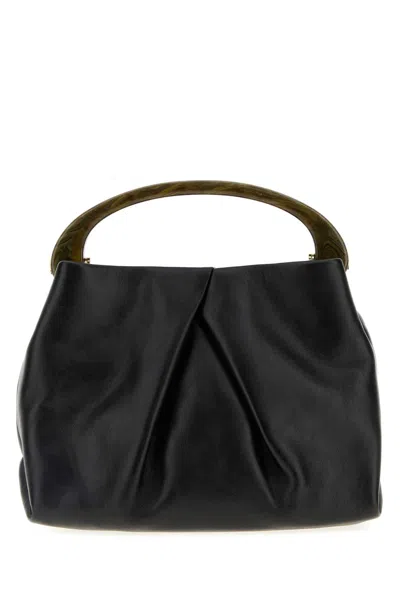 Dries Van Noten Black Leather Handbag