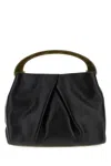 Dries Van Noten Black Leather Handbag In Black
