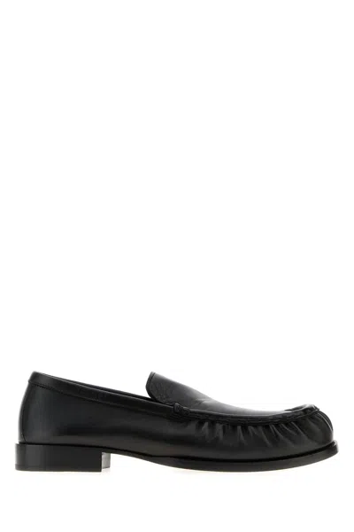 Dries Van Noten Black Leather Loafers