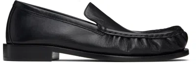 Dries Van Noten Black Leather Loafers