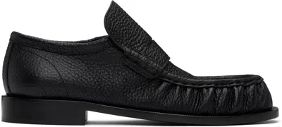 Dries Van Noten Black Leather Loafers In 900 Black