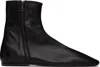 Dries Van Noten Black Leather Sock Boots