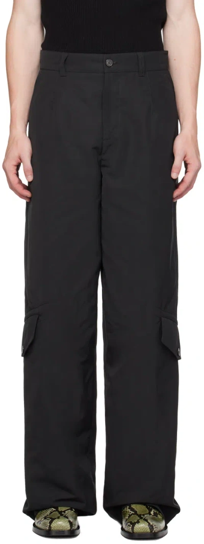 Dries Van Noten Black Loose Cargo Pants