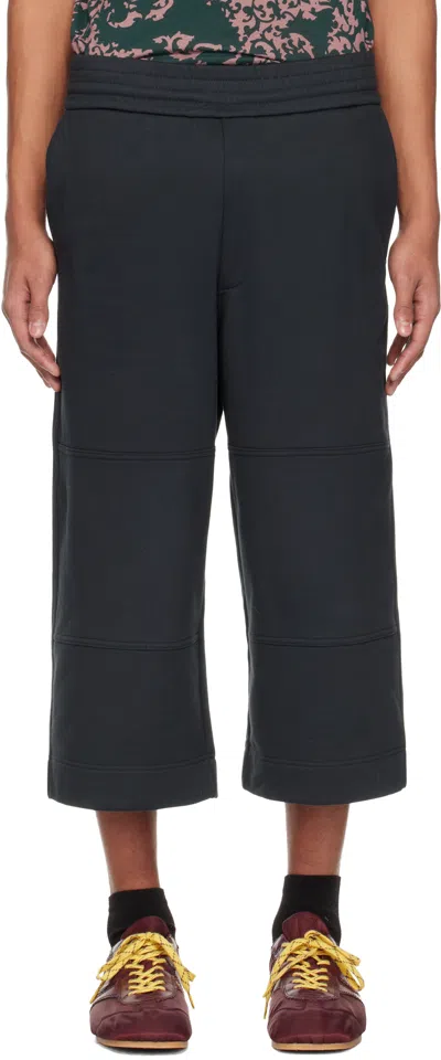Dries Van Noten Black Loose Cotton Shorts