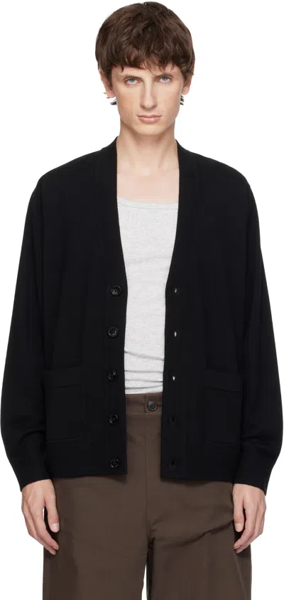 Dries Van Noten Black Merino Wool Cardigan