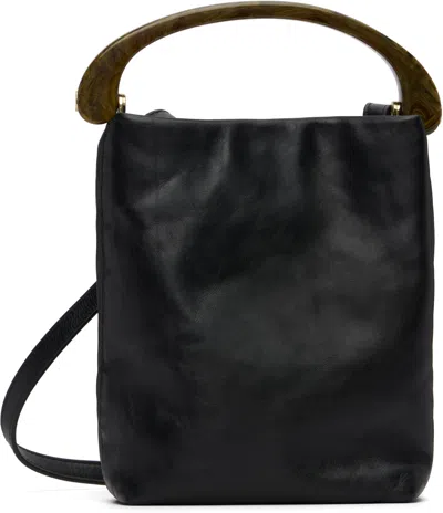 Dries Van Noten Mini Embellished Leather Tote In Black