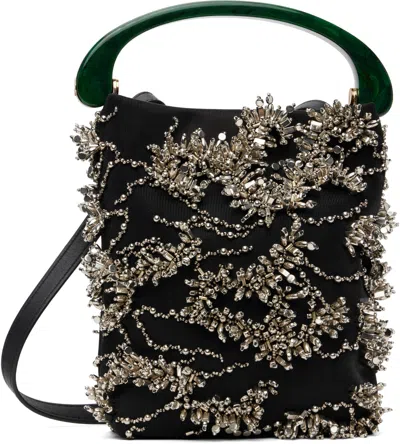 Dries Van Noten Black Micro Leather Bag In 900 Black