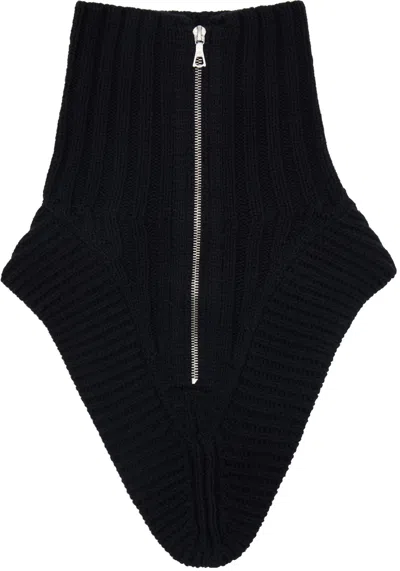 Dries Van Noten Black Morriso Neck Warmer In 900 Black