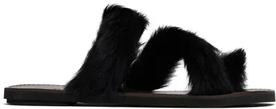Dries Van Noten Black Open Toe Sandals