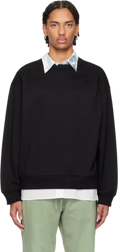 Dries Van Noten Oversized Cotton-jersey Sweatshirt In Black