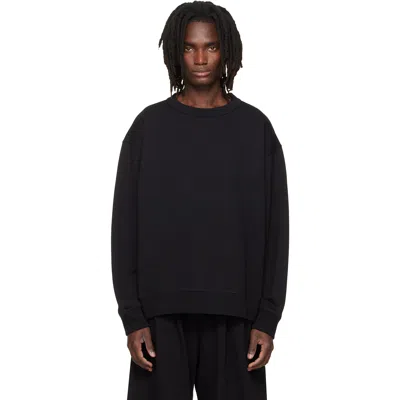 Dries Van Noten Black Oversized Sweatshirt In Animal Print