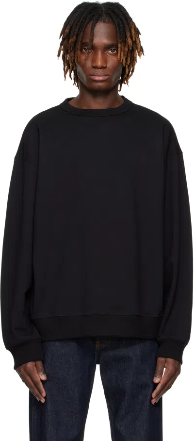 Dries Van Noten Black Oversized Sweatshirt In 900 Black