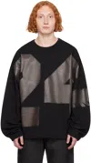 Dries Van Noten Black Oversized Sweatshirt In 900 Black