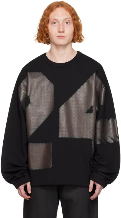 Dries Van Noten Black Oversized Sweatshirt In 900 Black