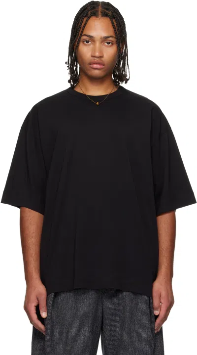 DRIES VAN NOTEN BLACK OVERSIZED T-SHIRT