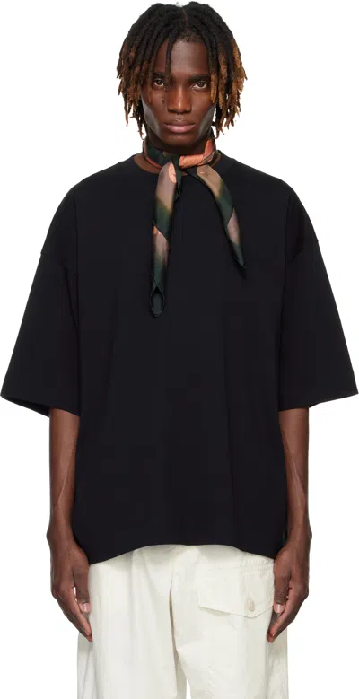Dries Van Noten Black Oversized T-shirt In 900 Black