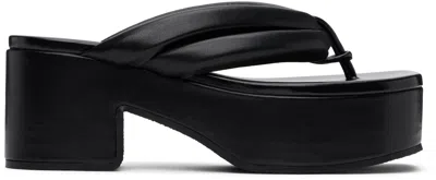 DRIES VAN NOTEN BLACK PLATFORM SANDALS