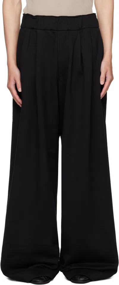 Dries Van Noten Hama Cotton Jersey Pants In Black