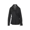 Dries Van Noten Long Sleeve Wrap Shirt With Ruffled Collar In Black