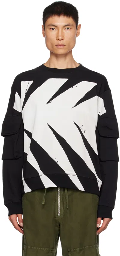 Dries Van Noten Black Printed Sweatshirt In 900 Black