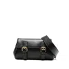 Dries Van Noten Buckle-fastening Leather Shoulder Bag In Black