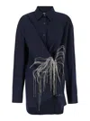 Dries Van Noten Women's Clicks Emb 9295 W.w.shirt In Blue