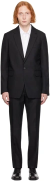 DRIES VAN NOTEN BLACK SINGLE-BREASTED SUIT