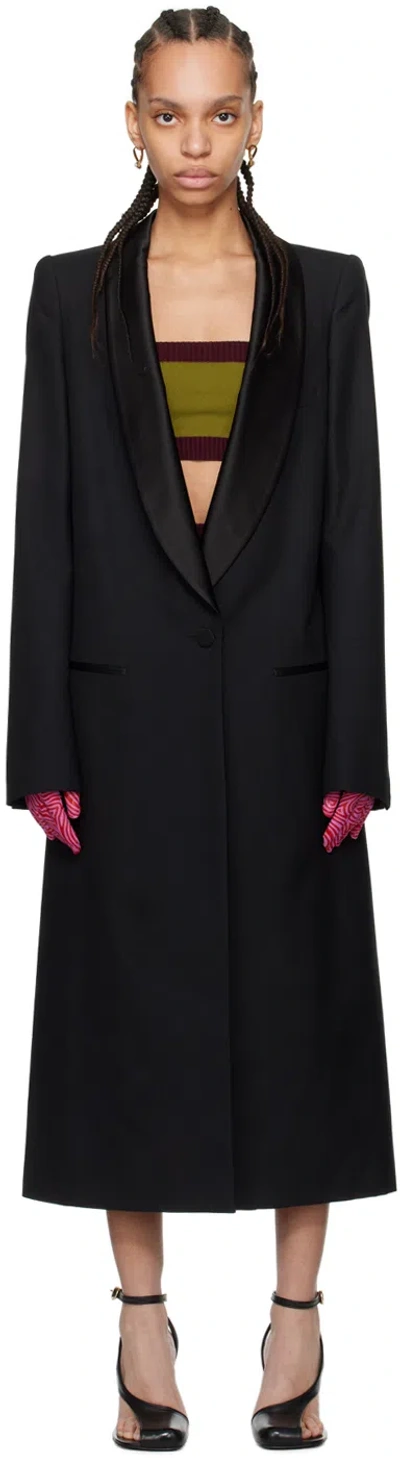 Dries Van Noten Black Single-button Coat In 900 Black