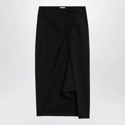 DRIES VAN NOTEN DRIES VAN NOTEN BLACK SKIRT WITH DRAPING