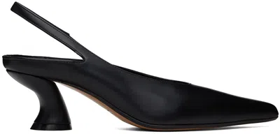 DRIES VAN NOTEN BLACK SLINGBACK HEELS