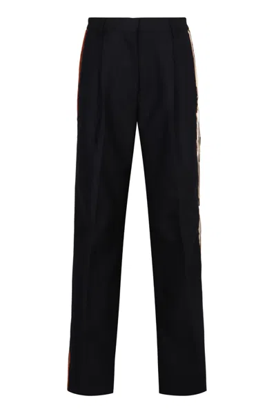 Dries Van Noten Black Straight Flat Front Pants