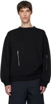 Dries Van Noten Black Strap Sweatshirt In Black