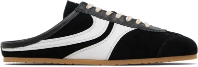 Dries Van Noten Black Suede Sneaker Mule Loafers