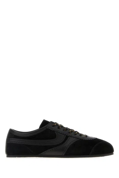 DRIES VAN NOTEN BLACK SUEDE SNEAKERS